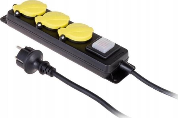 AW-Tools AWTOOLS jatkokaapeli Musta 3 LID 3,0 m maadoituksella, liitin IP44 3x1,5 mm