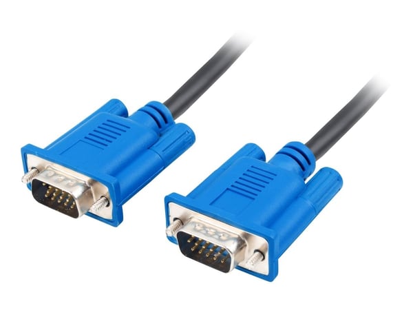 Lanberg CA-VGAC-10CU-0030-BK, 3 m, VGA (D-Sub), VGA (D-Sub), Hanstik, Hanstik, Sort, Blå