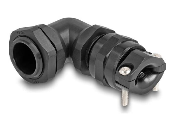 DeLOCK 60593, Sort, Plast, 1 stk, Vinklet, PG11, 9 mm DeLOCK 60593, Sort, Plast, 1 stk, Vinklet, PG11, 9 mm