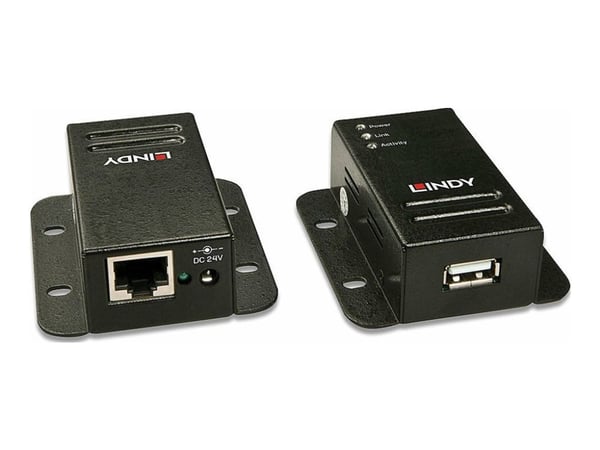 LINDY USB 2.0 Cat.5 Extender With Power Over - USB-utvider - USB 2.0 - over CAT 5 - opp til 50 m