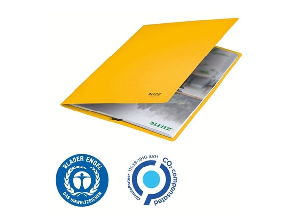 Elastisk mappe Leitz Recycle A4 papp gul - (10 stk.)