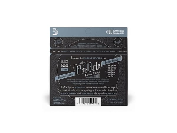 D''Addario EJ45FF, Gitar, Fluorkarbon, Klassisk, 6 stykker