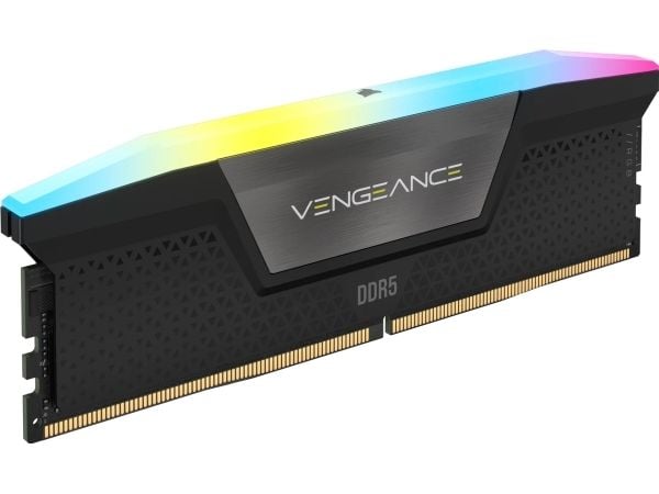 CORSAIR Vengeance RGB - DDR5 - sett - 32 GB: 2 x 16 GB - DIMM 288-pin - 6000 MHz / PC5-48000 - CL38 - 1.35 V - ikke-bufret - svart