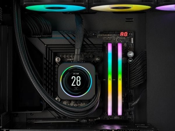 CORSAIR Vengeance RGB - DDR5 - sett - 32 GB: 2 x 16 GB - DIMM 288-pin - 6000 MHz / PC5-48000 - CL38 - 1.35 V - ikke-bufret - svart