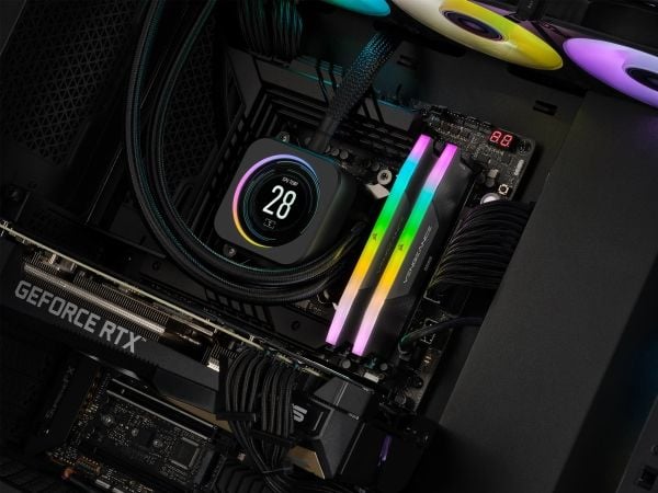CORSAIR Vengeance RGB - DDR5 - sett - 32 GB: 2 x 16 GB - DIMM 288-pin - 6000 MHz / PC5-48000 - CL38 - 1.35 V - ikke-bufret - svart