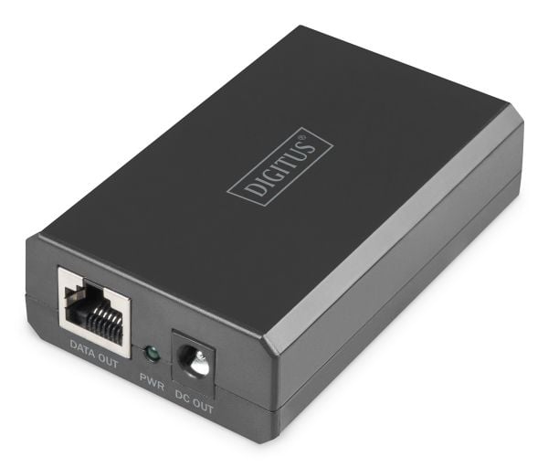 Digitus DN-95211, Rask Ethernet, Gigabit Ethernet, 10 100 1000 Mbit/s, IEEE 802.3bt, Full, Halv, Svart, 48 V