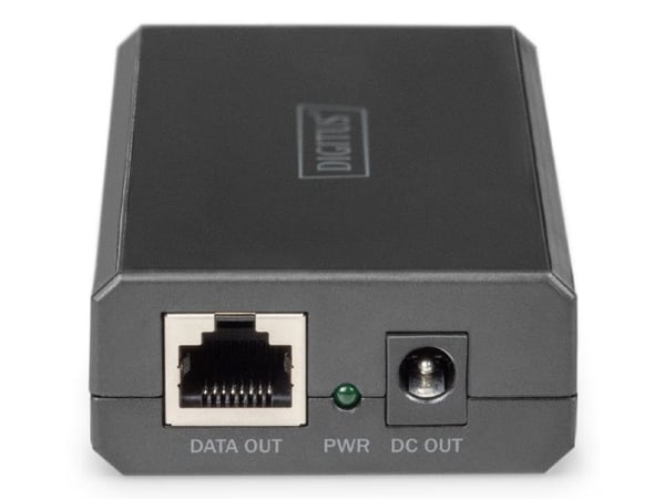 Digitus DN-95211, Rask Ethernet, Gigabit Ethernet, 10 100 1000 Mbit/s, IEEE 802.3bt, Full, Halv, Svart, 48 V