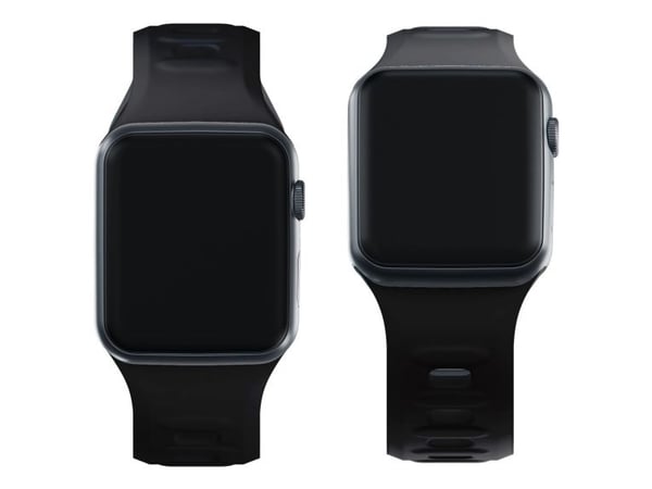 3MK 5903108565578, Urrem, Apple, Watch serie 1/2/3/4/5/6/7/8/9/SE/Ultra, Silikone, Rustfritt stål, Sort, 38/40/41 mm