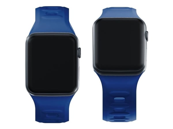 3MK 5903108565585, Klokkerem, Apple, Watch series 1/2/3/4/5/6/7/8/9/SE/Ultra, Silikon, Rustfritt stål, Blå, 38/40/41 mm