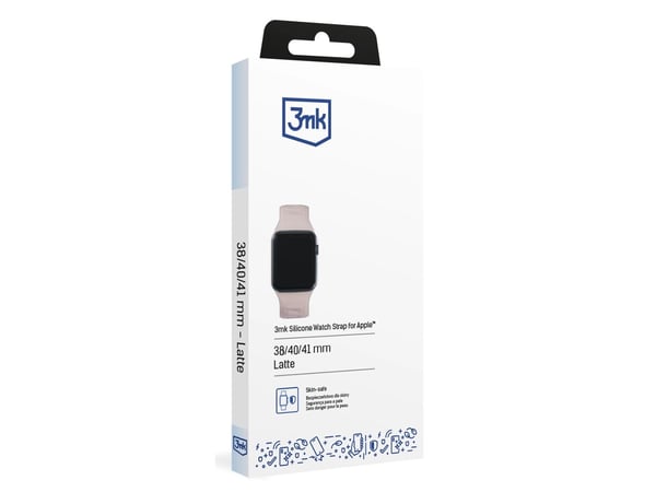 3MK 5903108565622, Klokkereim, Apple, Watch serie 1/2/3/4/5/6/7/8/9/SE/Ultra, Silikon, Rustfritt stål, 38/40/41 mm, Boks