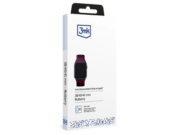 3MK 5903108565639, Klokkereim, Apple, Watch series 1/2/3/4/5/6/7/8/9/SE/Ultra, Silikon, Rustfritt stål, 38/40/41 mm, Boks