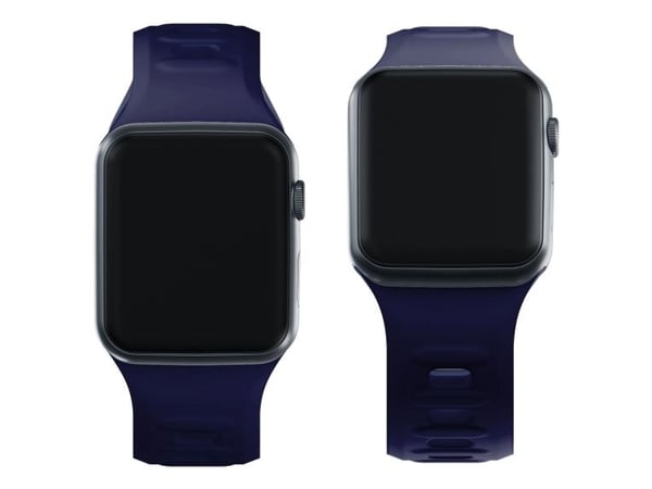 3MK 5903108565653, Klokkerem, Apple, Watch series 1/2/3/4/5/6/7/8/9/SE/Ultra, Silikon, Rustfritt stål, Blå, 38/40/41 mm