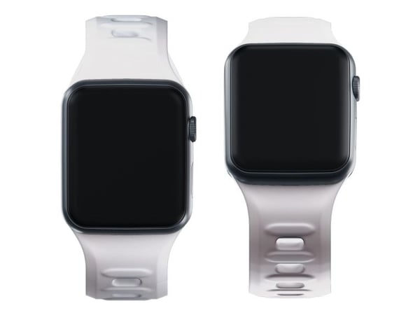 3MK 5903108565707, Klokkereim, Apple, Watch serie 1/2/3/4/5/6/7/8/9/SE/Ultra, Silikon, Rustfritt stål, Hvit, 38/40/41 mm
