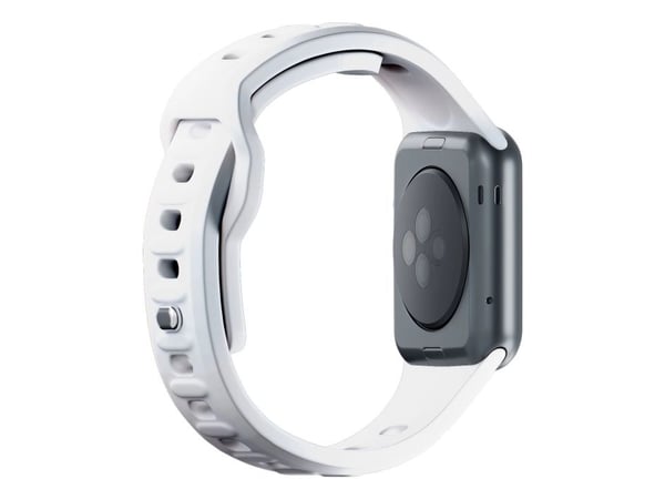 3MK 5903108565707, Klokkereim, Apple, Watch serie 1/2/3/4/5/6/7/8/9/SE/Ultra, Silikon, Rustfritt stål, Hvit, 38/40/41 mm