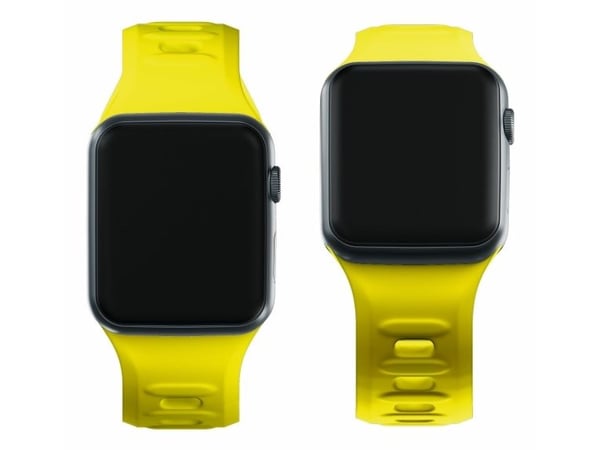3MK 5903108565714, Klokkereim, Apple, Watch series 1/2/3/4/5/6/7/8/9/SE/Ultra, Silikon, Rustfritt stål, Gult, 38/40/41 mm