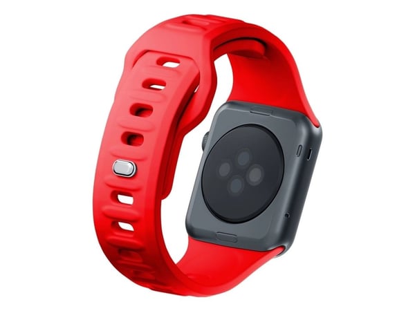 3MK 5903108565837, Klokkereim, Apple, Watch serie 1/2/3/4/5/6/7/8/9/SE/Ultra, Silikon, Rustfritt stål, Rød, 42/44/45/49 mm