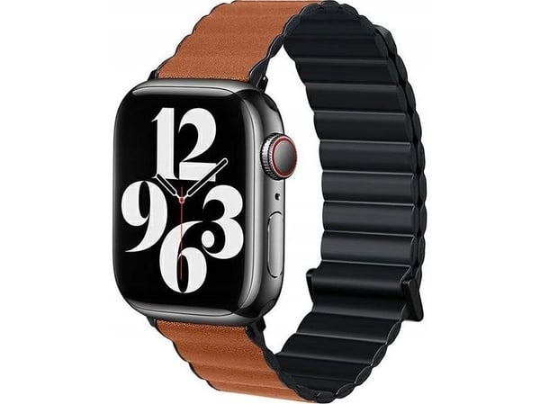 Beline rem til Apple Watch Magnetic Pro 42/44/45/49mm czarno/brazowy svart/brun eske