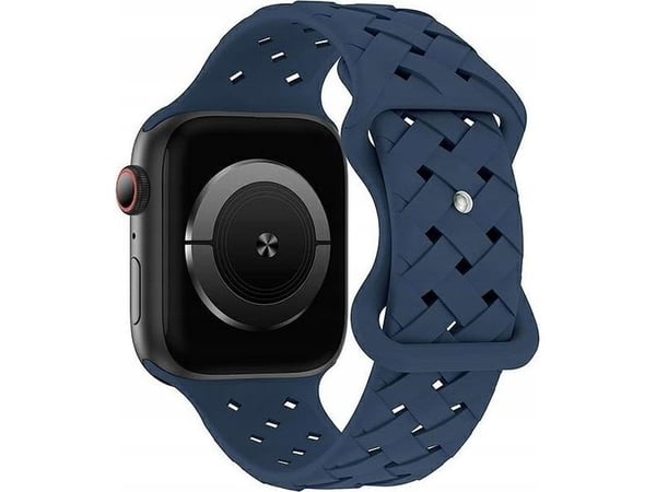 Beline hihna Apple Watch silikoni kudottu 42/44/45/49mm sininen /syvän sininen laatikko