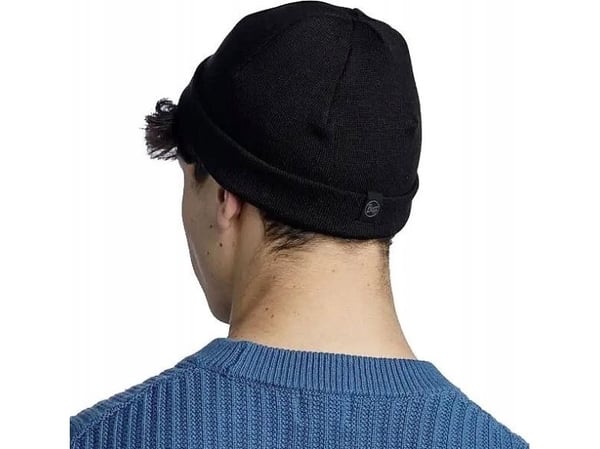 Buff Elro strikket lue beanie 1323269991000 svart One size