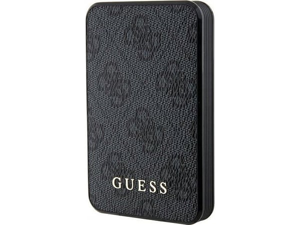 Guess powerbank 15W GUPB5LP4GEGK 5000mAh svart 4G lær/metall-logo