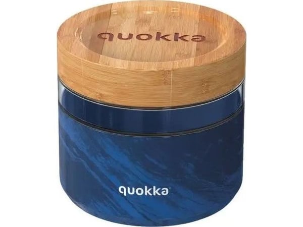 Quokka Deli Ruokapurkki - Lasi ruoka-astia / lounasrasia 820 ml (Wood Grain)
