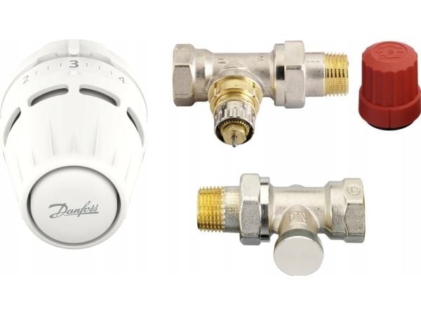 Danfoss Regus RA sett 3-element, RA-overgang +RA-N+RLV-S 15 rett