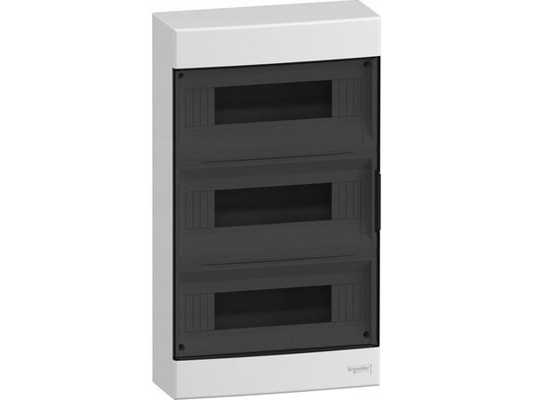 Schneider utanpåliggande elcentral EZ9EU-3-12-NT-T (Easy9) 3x12 IP40 IK07, vit med transparent dörr