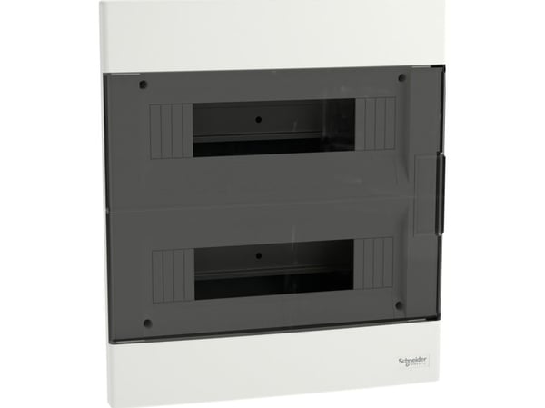 Schneider infälld elcentral 2x12 IP40 IK07 Easy9 EU EZ9EU-2-12-PT-T EZ9EUA212 vit med transparenta dörrar