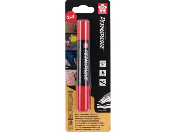 Sakura Permapaque Marker Dual Point röd, Sakura