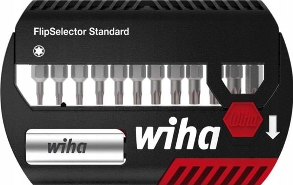 Wiha FlipSelector Standard, 13 stykker, Torx, Polyamid, T15 T20 T25 T8 T10 T30 T7 T9 6.0, 25 mm, 25,4 / 4 mm (1 / 4")