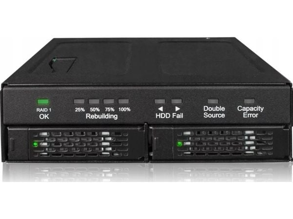 ICY Dock ToughArmor RAID MB902SPR-B R1 - Intern RAID-brønn - 2.5" - SATA 6Gb/s - RAID 1, JBOD - SATA 6Gb/s - svart