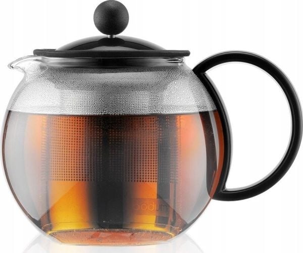 Bodum Assam, Enkel tekanne, 1500 ml, Sort, Gjennomsiktig, Glass, Plast