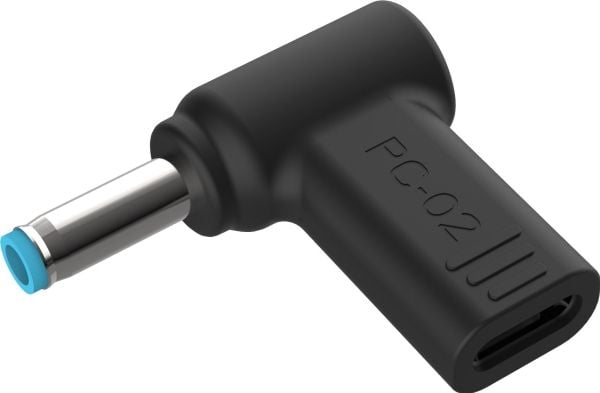 Conceptronic - Strømadapter - 24 pin USB-C (hunn) til 4,5 mm x 3,0 mm DC-jakk (hann) vinklet - DC 18 - 20 V - 5 A - støtte for Power Delivery 3.0, ...