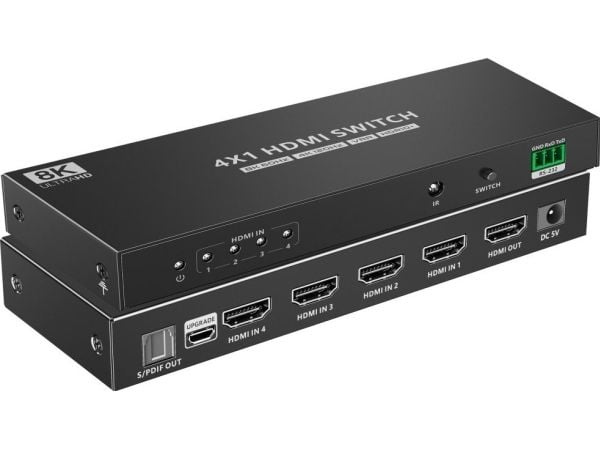 Techly IDATA-HDMI-2148KT, HDMI, Micro-USB, Lajittelu, 7680 x 4320 pikseliä, 8K Ultra HD, Dolby Vision