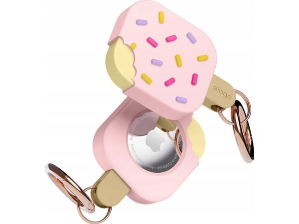 elago EATICE-LPK, Etui, Beige, Lilac, Rosa, Hvit, Gult, Apple, Silikon, AirTag, 1 stykker