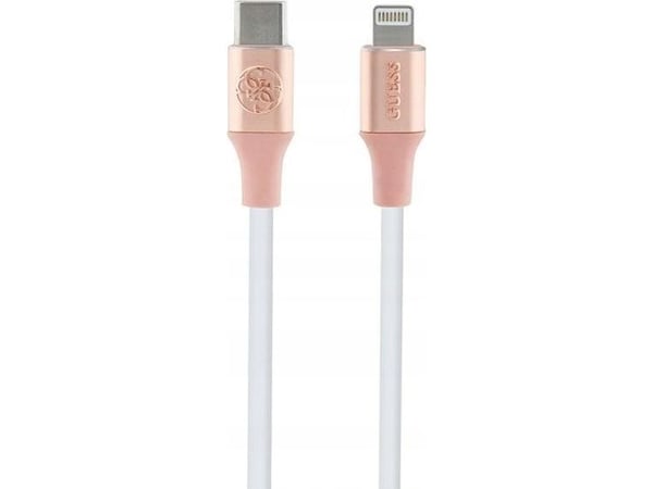 Guess USB-C till Lightning-kabel 1,5 m snabb laddning rosa