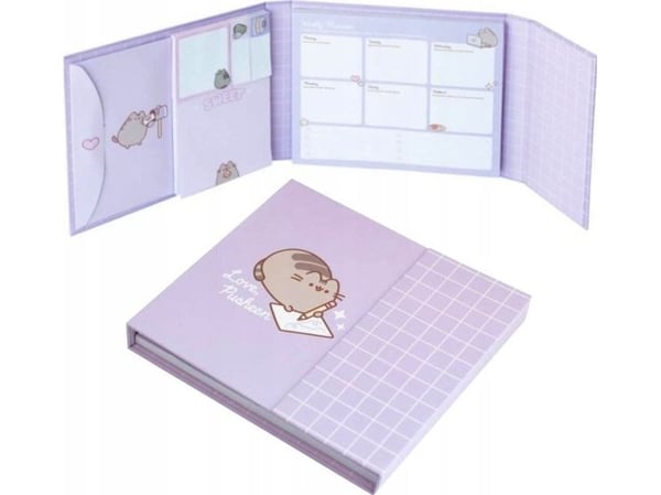 Pusheen - viikkosuunnitelma, jossa on muistilappuja Moments-mallistosta (19,3 x 16,5 cm)