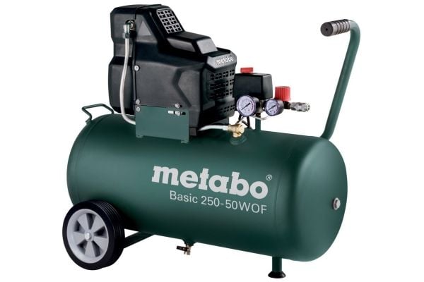 Metabo Basic 250-50 W OF - Luftkompressor - 1.5 kW - 2 hk - oljefri - 120 l/min - 50 liter
