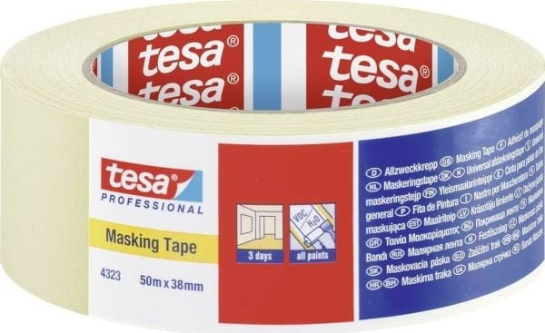 Tesa Masking tape - 38mm x 50m - max 50 gr. - 4323