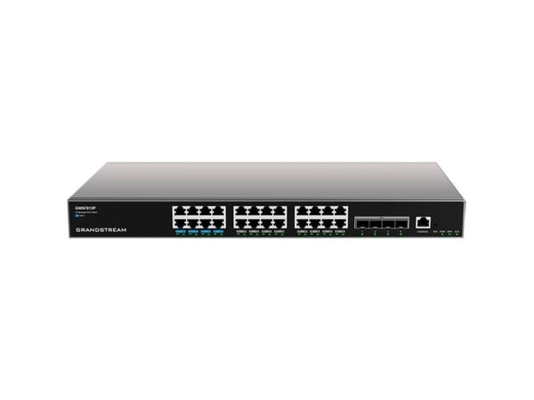 Grandstream GWN7813P - Switch - enterprise, managed - L3 - Styrt - 16 x 10/100/1000 (PoE+) + 4 x 10 Gigabit SFP+ + 8 x 10/100/1000 (PoE++) - stasjo...