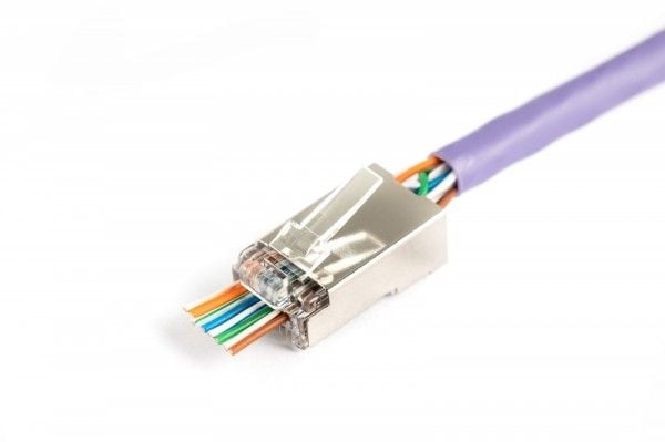 Digitus X-ML-5F-EZ, RJ45, Grå, Handkontakt, Cat5e, 24/26, 100 st