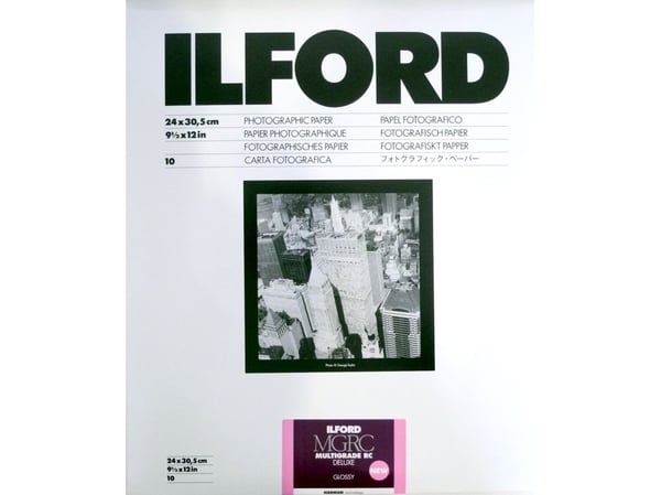 1x 10 Ilford MG RC DL 1M 24x30 fotopapper