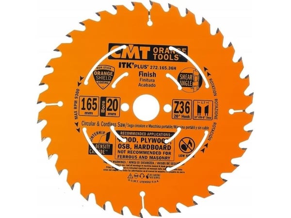 Kappeskive 165x1,7x20 Z36 HM, CMT Kappeskive 165x1,7x20 Z36 HM, CMT
