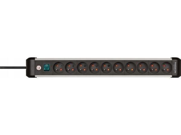 Grenuttag Brennenstuhl Premium Alu line 10 uttag 3 m svart/silver (002182030000)