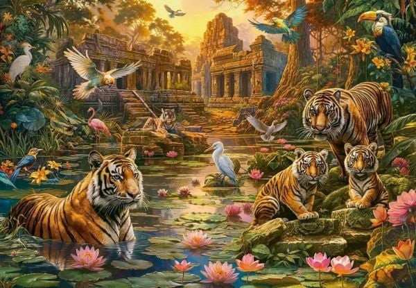 Castor puslespill 1000 brikker Tigers Paradise