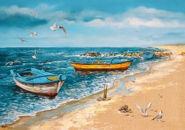 Castor pussel 500 bitar Morning at the Seaside