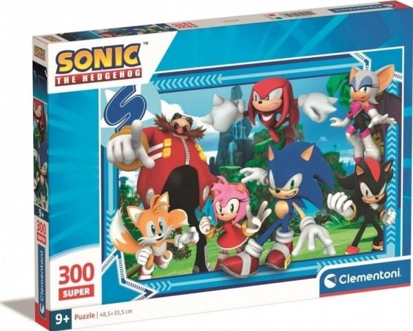 Clementoni - Puzzle Super - Sonic (300 kpl) (21729) /Puzzles