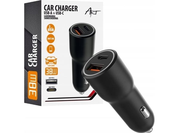 Lader Art BILLADER PD/QC 4.0 1x USB-C 1x USB-A 38W ART