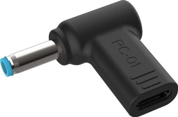 Conceptronic - Strømadapter - 24 pin USB-C (hunn) til 4,5 mm x 3,0 mm DC-jakk (hann) vinklet - DC 18 - 20 V - 5 A - støtte for Power Delivery 3.0, ...