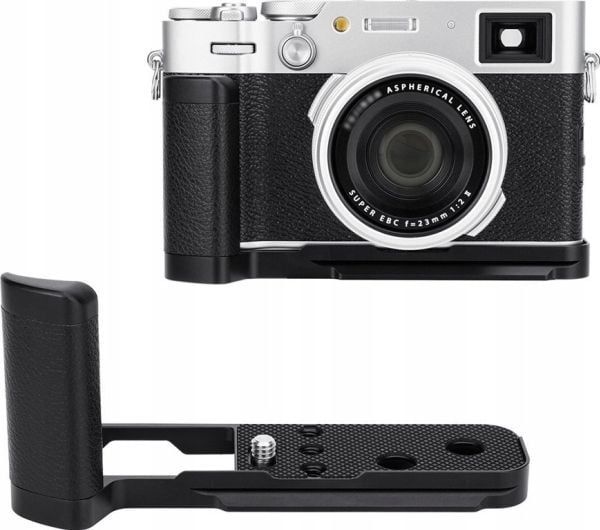 JJC videogrepsholder/kinneplateholder 1/4" for Fuji Fujifilm X100vi / X100 Vi / Hg-x100vi svart